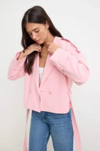 TRENDYOLMİLLA Pink Blazer Jacket - Image 2