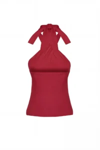 TRENDYOLMİLLA Red Barbell Neck Fitted Flexible Knitting Blouse - Image 11