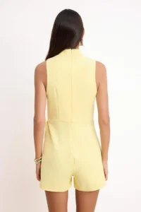 TRENDYOLMİLLA Light Yellow Wide Leg Jumpsuit - Image 4