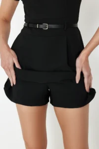 TRENDYOLMİLLA Black Arched Mini Jumpsuit - Image 6