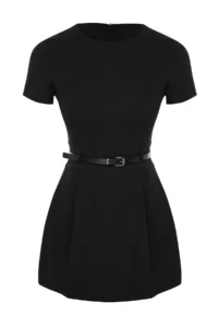 TRENDYOLMİLLA Black Arched Mini Jumpsuit - Image 8