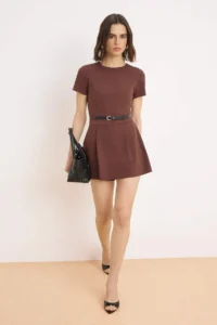 TRENDYOLMİLLA Brown Wide Leg Jumpsuit - Image 2