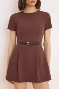 TRENDYOLMİLLA Brown Wide Leg Jumpsuit - Image 3