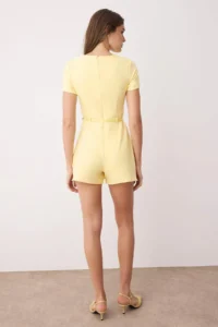 TRENDYOLMİLLA Light Yellow  Wide Leg Jumpsuit - Image 4