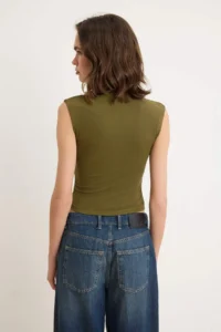 TRENDYOLMİLLA Brown-Khaki 2 Sets Package Fitted Asymmetric Knitting Blouse - Image 7