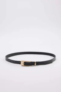 SHOES Black/Beige 2 Sets Paket Thin Women Belt - Image 3