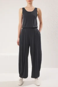 TRENDYOLMİLLA Anthracite Modal Fabric Flexible Premium Knitting Jumpsuit - Image 3
