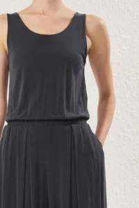 TRENDYOLMİLLA Anthracite Modal Fabric Flexible Premium Knitting Jumpsuit - Image 4