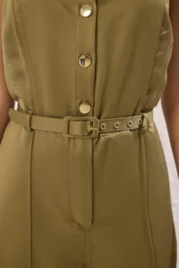 TRENDYOLMİLLA Green Arched  Wide Leg Jumpsuit - Image 3