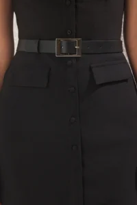 TRENDYOLMİLLA Black Arched Shorts Etekli Wide Leg Jumpsuit - Image 3