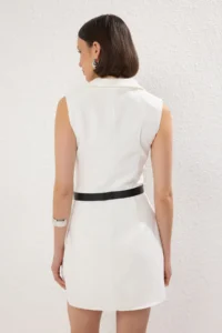 TRENDYOLMİLLA WHITE Arched Shorts Etekli Wide Leg Jumpsuit - Image 4