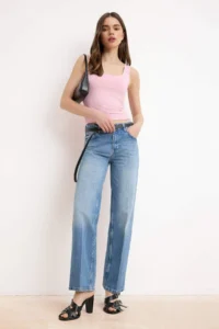 TRENDYOLMİLLA Pink Fitted Square Neck Thick Sleeveless Sleeveless Cotton Flexible Knitting Tank Top - Image 3