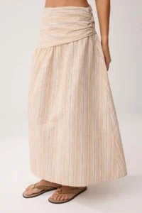TRENDYOLMİLLA Colorful Simli Striped Blouse Skirt Bottom - Top Set - Image 3
