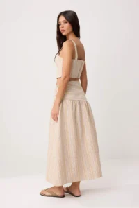TRENDYOLMİLLA Colorful Simli Striped Blouse Skirt Bottom - Top Set - Image 4