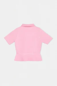TRENDYOLMİLLA Pink peplum/Waisted Button Detailed Knitwear Blouse Knitwear Blouse - Image 5
