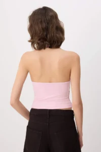 TRENDYOLMİLLA Pink Fitted Barbell Neck with accessories Soft Knitting Blouse - Image 4