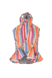 TRENDYOLMİLLA Multicolored Striped Weaving Blouse
