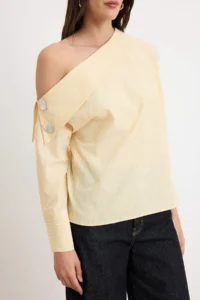 TRENDYOLMİLLA Yellow-Multicolored Weaving Bottom&Top Blouse - Image 3