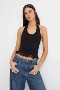 TRENDYOLMİLLA Black Fitted Barbell Neck Sleeveless Soft Touch Knitting Blouse