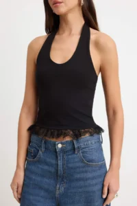 TRENDYOLMİLLA Black Fitted Barbell Neck Sleeveless Soft Touch Knitting Blouse - Image 3