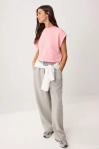 TRENDYOLMİLLA Pink Regular/Normal Pattern Sleeveless Thick Knitting Blouse