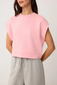 TRENDYOLMİLLA Pink Regular/Normal Pattern Sleeveless Thick Knitting Blouse - Image 3