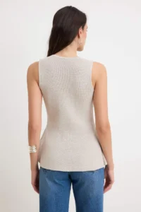 TRENDYOLMİLLA Stone Special Summer Yarn Peplum Detailed Blouse - Image 3