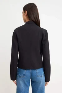 TRENDYOLMİLLA Black Embroidered Zippered Napolyon Jacket - Image 3