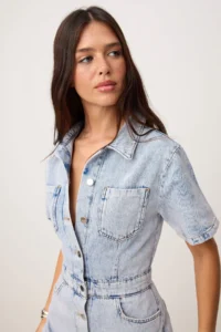 TRENDYOLMİLLA Premium Light Blue Special Material Midi DENIM Dress - Image 2