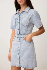 TRENDYOLMİLLA Premium Light Blue Special Material Midi DENIM Dress - Image 3