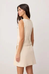 TRENDYOLMİLLA Stone Belt Detailed Short / Mini Weaving Dress - Image 4