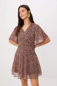 TRENDYOLMİLLA Multicolored Floral Siphon Lined Short / Mini Weaving Dress - Image 2