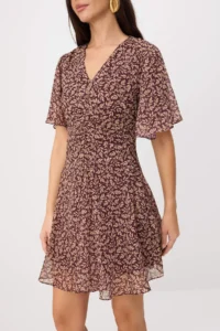 TRENDYOLMİLLA Multicolored Floral Siphon Lined Short / Mini Weaving Dress - Image 3