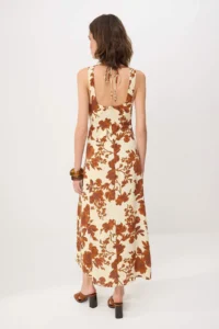 TRENDYOLMİLLA More Sustainable Multicolored Floral Sleeveless Maxi Weaving Dress - Image 4