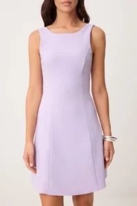 TRENDYOLMİLLA Lilac Skirt with flywheel Thick Sleeveless Short / Mini Flexible Weaving Dress - Image 3