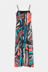 TRENDYOLMİLLA Limited Edition Multicolored Floral Square Neck Thin Sleeveless Sleeveless Flexible Knitting Dress - Image 2