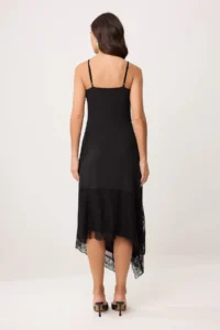 TRENDYOLMİLLA Black A-Cut/Life Form Square Neck Thin Sleeveless Sleeveless Tulle Knitting Dress - Image 4