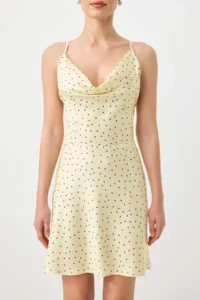 TRENDYOLMİLLA Yellow-Multicolored Abstract Short / Mini Weaving Dress - Image 3