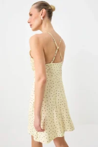 TRENDYOLMİLLA Yellow-Multicolored Abstract Short / Mini Weaving Dress - Image 5