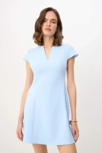 TRENDYOLMİLLA Baby Blue A Cut Short / Mini Weaving Dress - Image 2