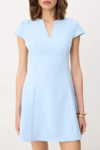 TRENDYOLMİLLA Baby Blue A Cut Short / Mini Weaving Dress - Image 3