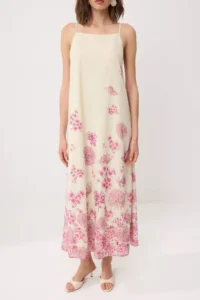 TRENDYOLMİLLA Multicolored Floral Maxi Weaving Dress - Image 3