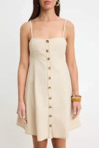 TRENDYOLMİLLA Stone Sleeveless buttoned Midi Weaving Dress - Image 3