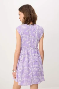 TRENDYOLMİLLA Lilac embroidery Short/Mini Weaving Dress - Image 4