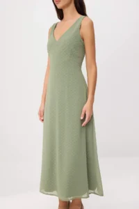 TRENDYOLMİLLA MINT V-neck Maxi Weaving Dress - Image 3