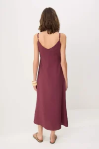 TRENDYOLMİLLA More Sustainable Plum Sleeveless Midi Weaving Dress - Image 4