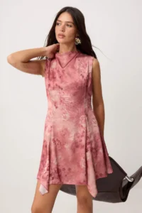 TRENDYOLMİLLA Multicolored Ekstra Mini Weaving Lined Dress - Image 2