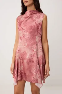 TRENDYOLMİLLA Multicolored Ekstra Mini Weaving Lined Dress - Image 3