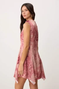 TRENDYOLMİLLA Multicolored Ekstra Mini Weaving Lined Dress - Image 4