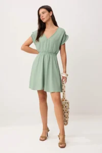 TRENDYOLMİLLA MINT Plain Short/Mini Weaving Dress